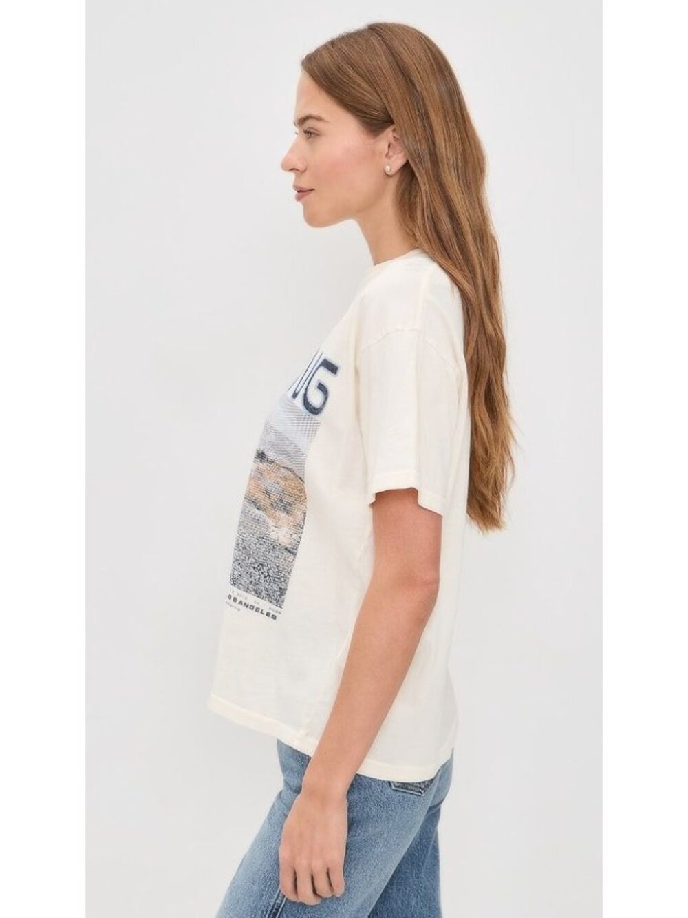 Anine Bing Wildflower Logo Tee XSmall Womens Short Sleeve Tshirt Top - Picture 3 of 16